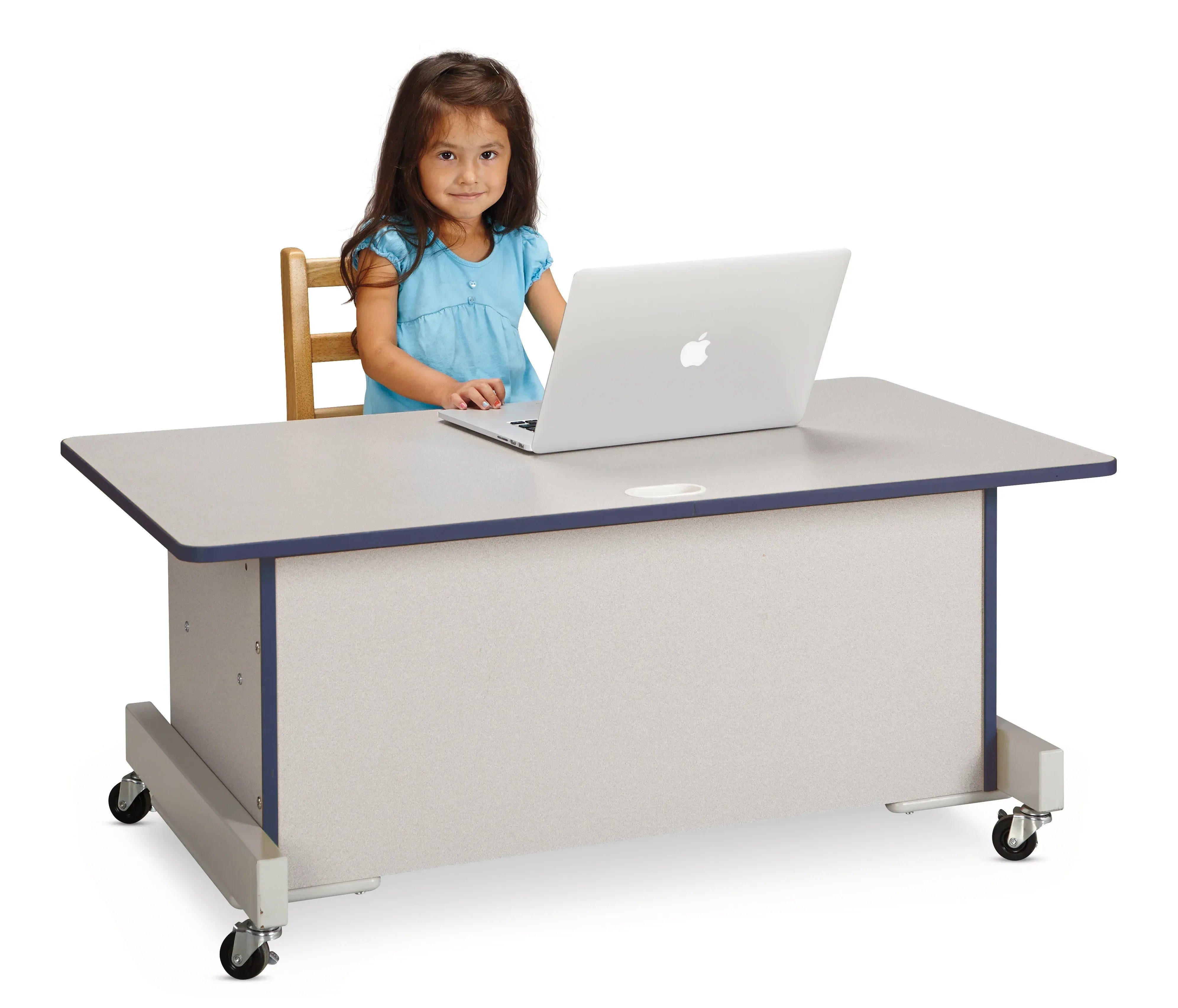 Rainbow Accents® Apollo Single Computer Desk - Navy