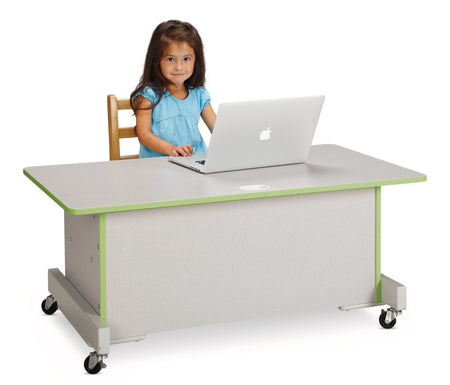Rainbow Accents® Apollo Single Computer Desk - Key Lime Green