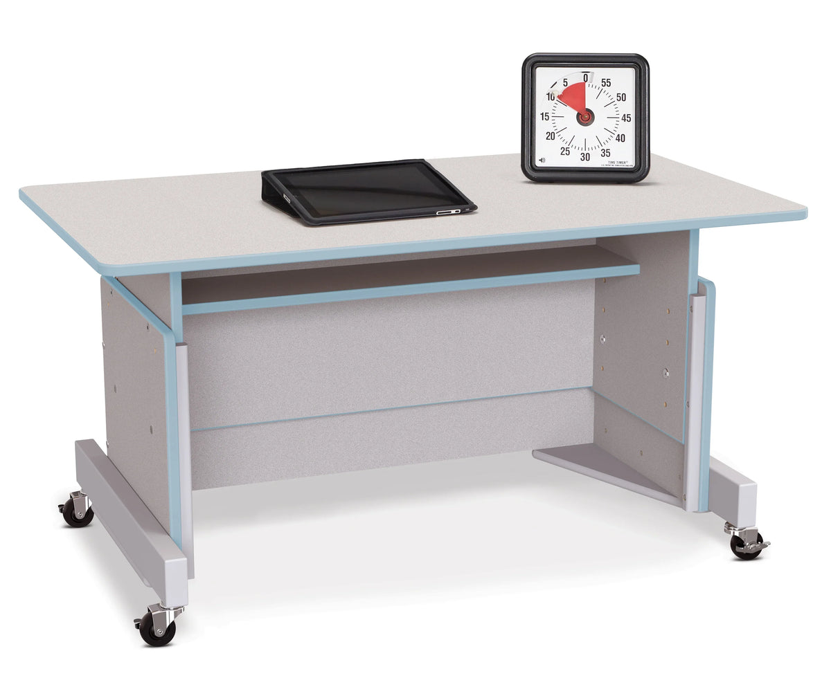 Rainbow Accents® Apollo Single Computer Desk - Coastal Blue