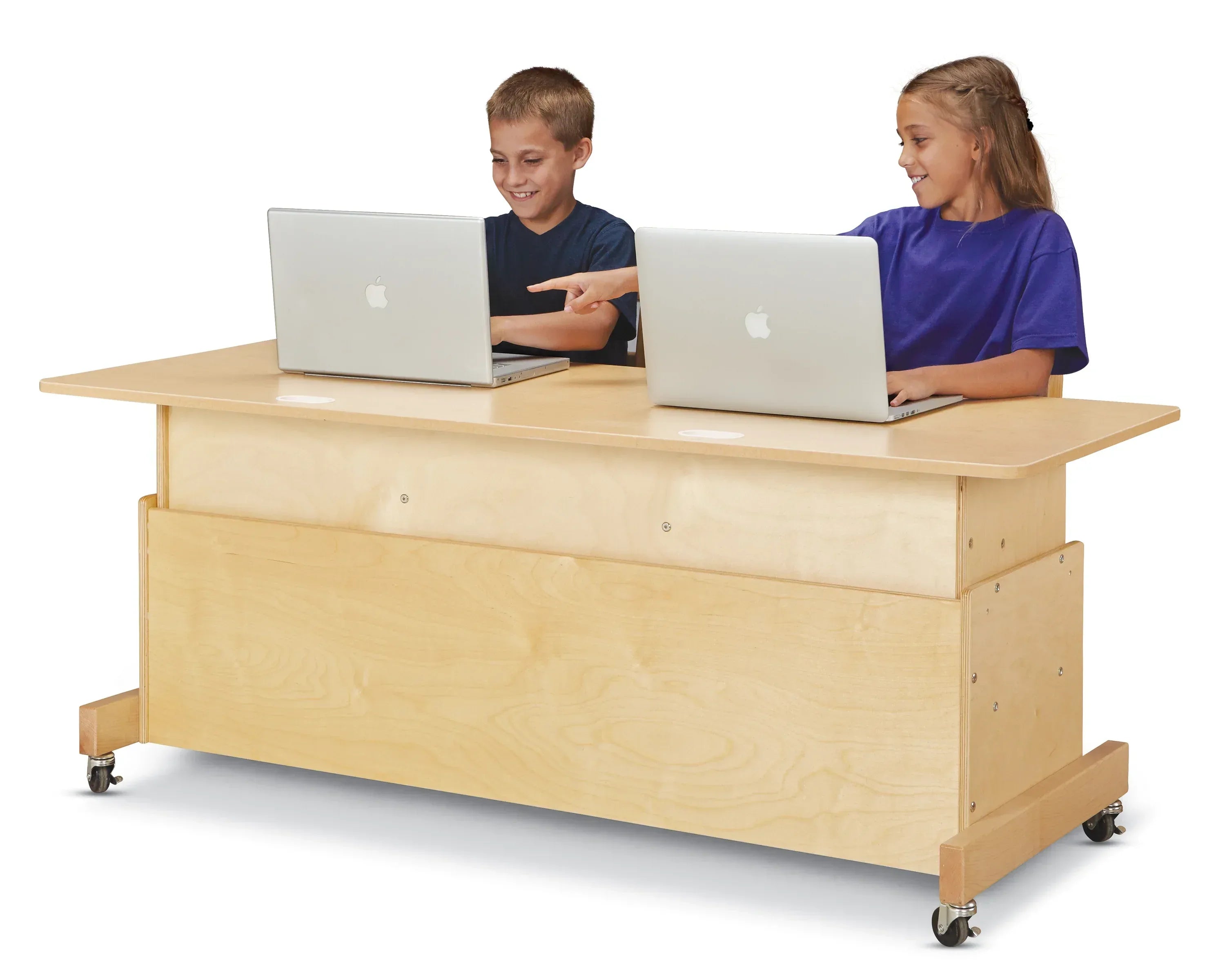 Jonti-Craft® Apollo Double Computer Desk - Maple Top
