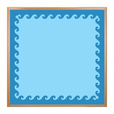 Hygloss Classroom Die Cut, Blue Waves Border, 3 x 36-Inch 12-Pack, 33602