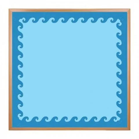 Hygloss Classroom Die Cut, Blue Waves Border, 3 x 36-Inch 12-Pack, 33602