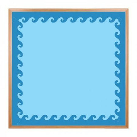 Hygloss Classroom Die Cut, Blue Waves Border, 3 x 36-Inch 12-Pack, 33602