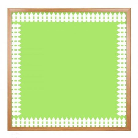 Hygloss Classroom Die Cut, White Fence Border, 3 x 36-Inch 12-Pack, 33605