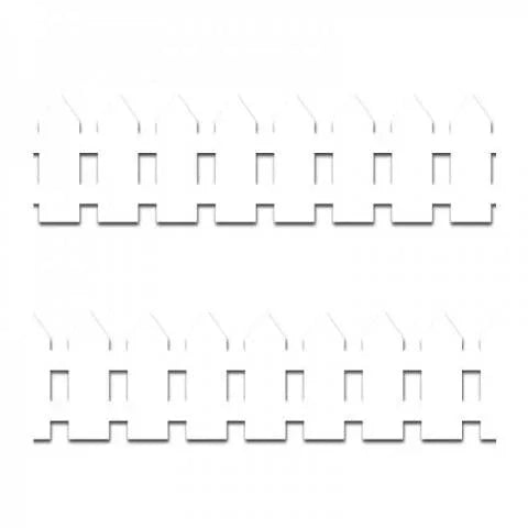 Hygloss Classroom Die Cut, White Fence Border, 3 x 36-Inch 12-Pack, 33605