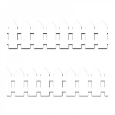 Hygloss Classroom Die Cut, White Fence Border, 3 x 36-Inch 12-Pack, 33605