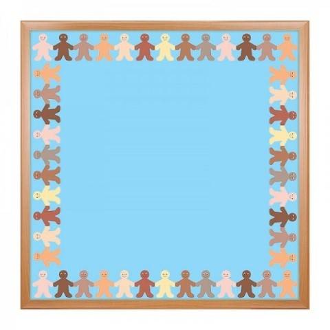 Hygloss Classroom Die Cut, Multicultural People Border, 3 x 36-Inch 12-Pack, 33607