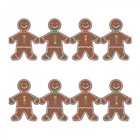 Hygloss Classroom Die Cut, Gingerbread Men Border, 3 x 36-Inch 12-Pack, 33608
