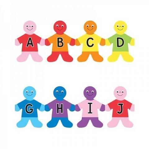 Hygloss Classroom Die Cut, Upper Case Alphabet Kids Border, 3 x 36-Inch 12-Pack, 33609