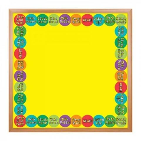 Hygloss Classroom Die Cut Be Your Best Border, 3 x 36-Inch, Blue, 12-Pack, 33612