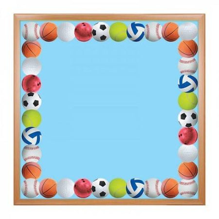 Hygloss Classroom Die Cut, Sports Balls Border, 3 x 36-Inch 12-Pack, 33616