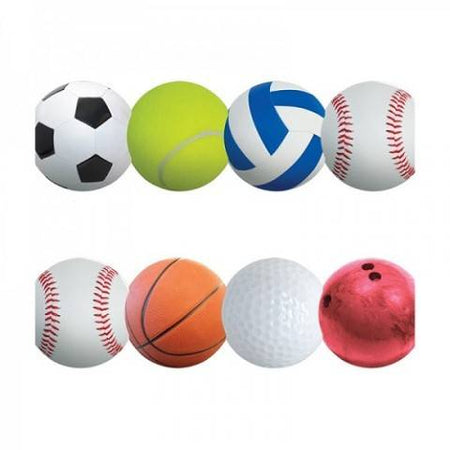 Hygloss Classroom Die Cut, Sports Balls Border, 3 x 36-Inch 12-Pack, 33616