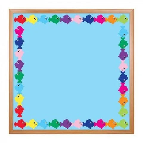 Hygloss Classroom Die Cut, Multicolor Fish Border, 3 x 36-Inch 12-Pack, 33630