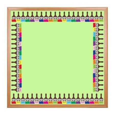 Hygloss Classroom Die Cut, Happy Paintbrushes Border, 3 x 36-Inch 12-Pack, 33633