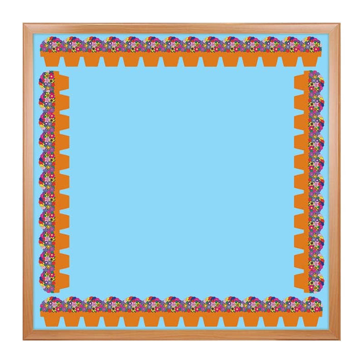 Hygloss Classroom Die Cut, Flower Pot Border, 3 x 36-Inch 12-Pack, 33636
