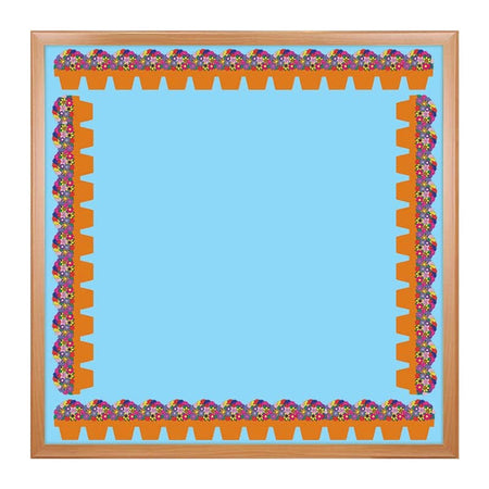 Hygloss Classroom Die Cut, Flower Pot Border, 3 x 36-Inch 12-Pack, 33636