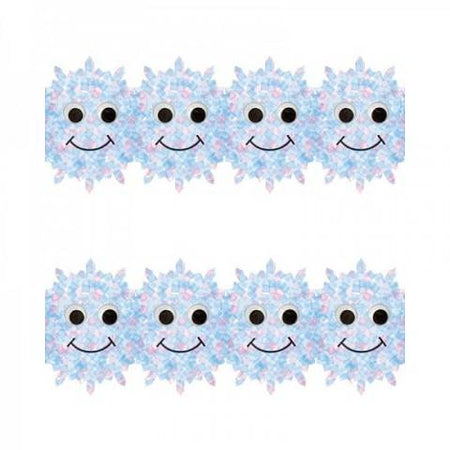 Hygloss Classroom Die Cut, Happy Snowflakes Border, 3 x 36-Inch 12-Pack, 33637
