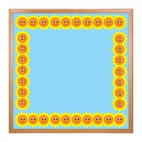 Hygloss Classroom Die Cut, Happy Suns Border, 3 x 36-Inch 12-Pack, 33639
