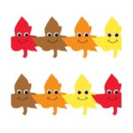 Hygloss Classroom Die Cut, Happy Leaves Border, 3 x 36-Inch 12-Pack, 33644