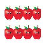 Hygloss Classroom Die Cut, Happy Apples Border, 3 x 36-Inch 12-Pack, 33646