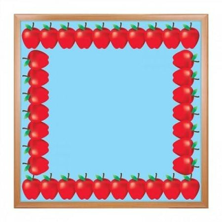 Hygloss Classroom Die Cut, Red Apples Border, 3 x 36-Inch 12-Pack, 33648