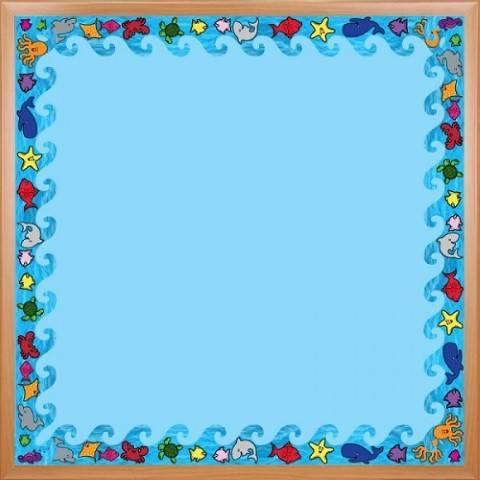 Hygloss Classroom Die Cut, Sea Life Ocean Waves Border, 3 x 36-Inch 12-Pack, 33656