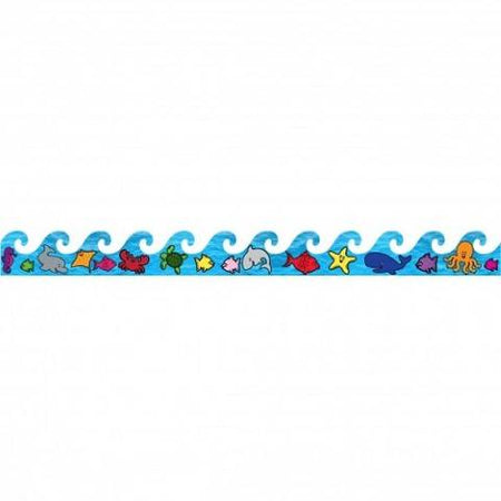 Hygloss Classroom Die Cut, Sea Life Ocean Waves Border, 3 x 36-Inch 12-Pack, 33656