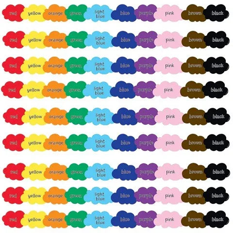 Hygloss Classroom Die Cut Paint Splotch Border, 3 x 36-Inch, 12-Pack