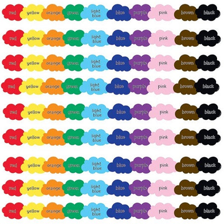 Hygloss Classroom Die Cut Paint Splotch Border, 3 x 36-Inch, 12-Pack