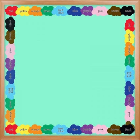 Hygloss Classroom Die Cut Paint Splotch Border, 3 x 36-Inch, 12-Pack