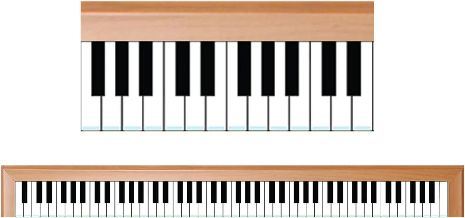 Hygloss Classroom Die Cut, Piano Border, 3 x 36-Inch 12-Pack, 33672