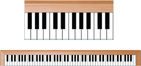 Hygloss Classroom Die Cut, Piano Border, 3 x 36-Inch 12-Pack, 33672