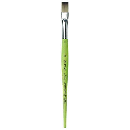 FIT Synthetics Student Brush, Synthetic, Acrylic & Tempera, Flat, Series 374, Size 12