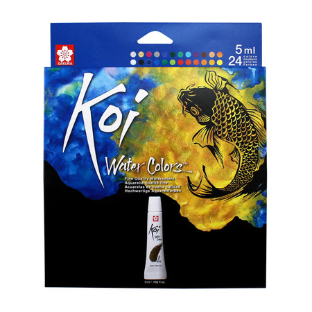 Koi Watercolor Tube Set, 5mL, 24 Colors