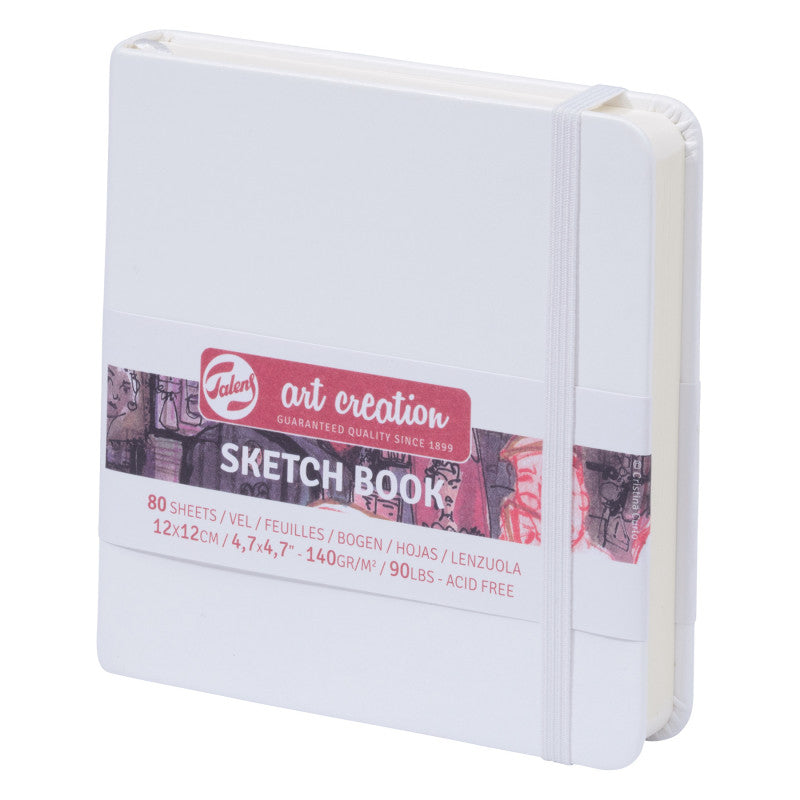 Sketchbook, 80 Sheets, 90lbs, White Cover, 4.7" x 4.7" 3450de727eef5b682454aeed4f0873ca2949319f