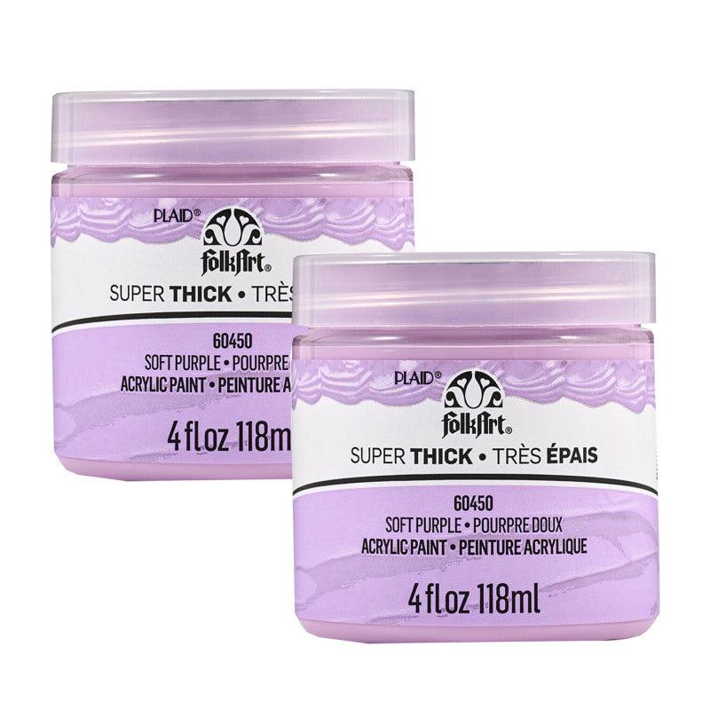 Super Thick Acrylic Paint, 4 oz, Soft Purple, 2-Pack