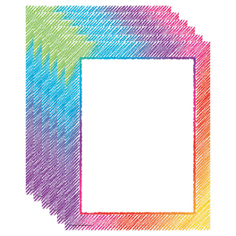 Colorful Scribble Computer Paper, 50 Sheets Per Pack, 6 Packs