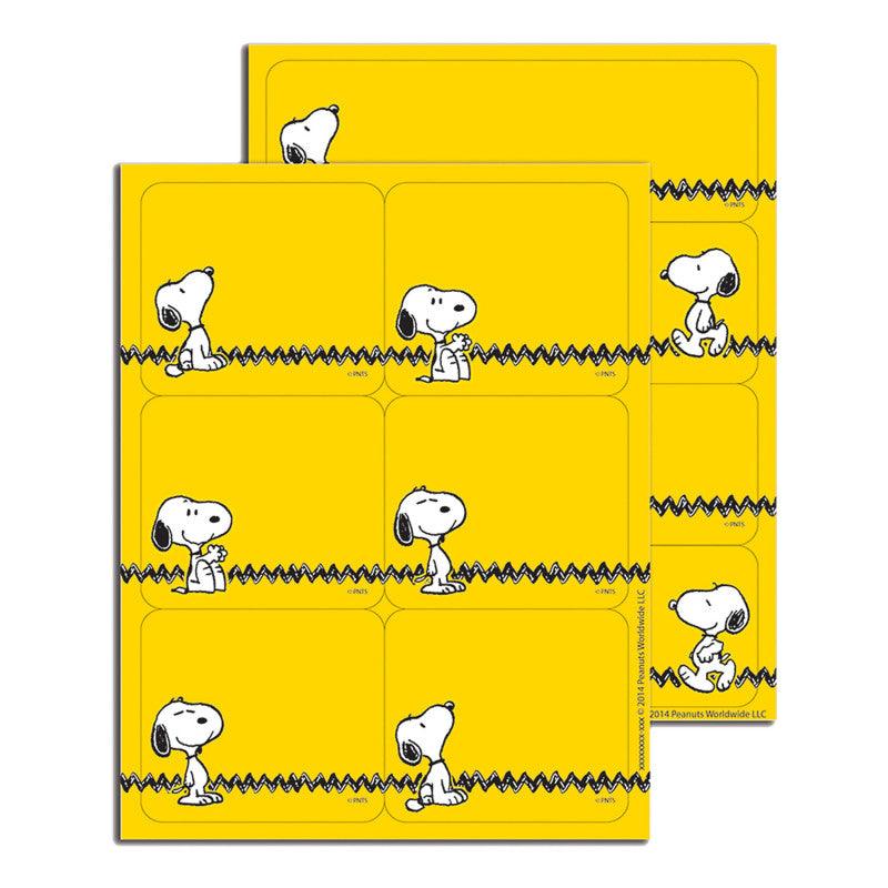 PeanutsÂ® Yellow Label Stickers, Pack of 56