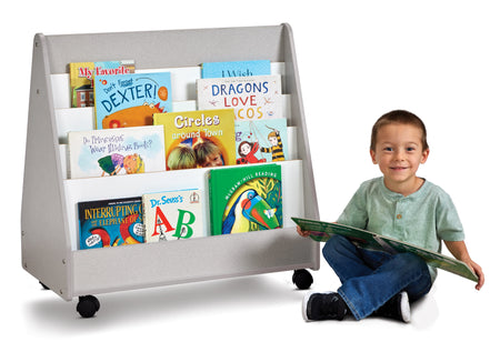 Rainbow Accents® Double Sided Pick-a-Book Stand - Mobile - Gray