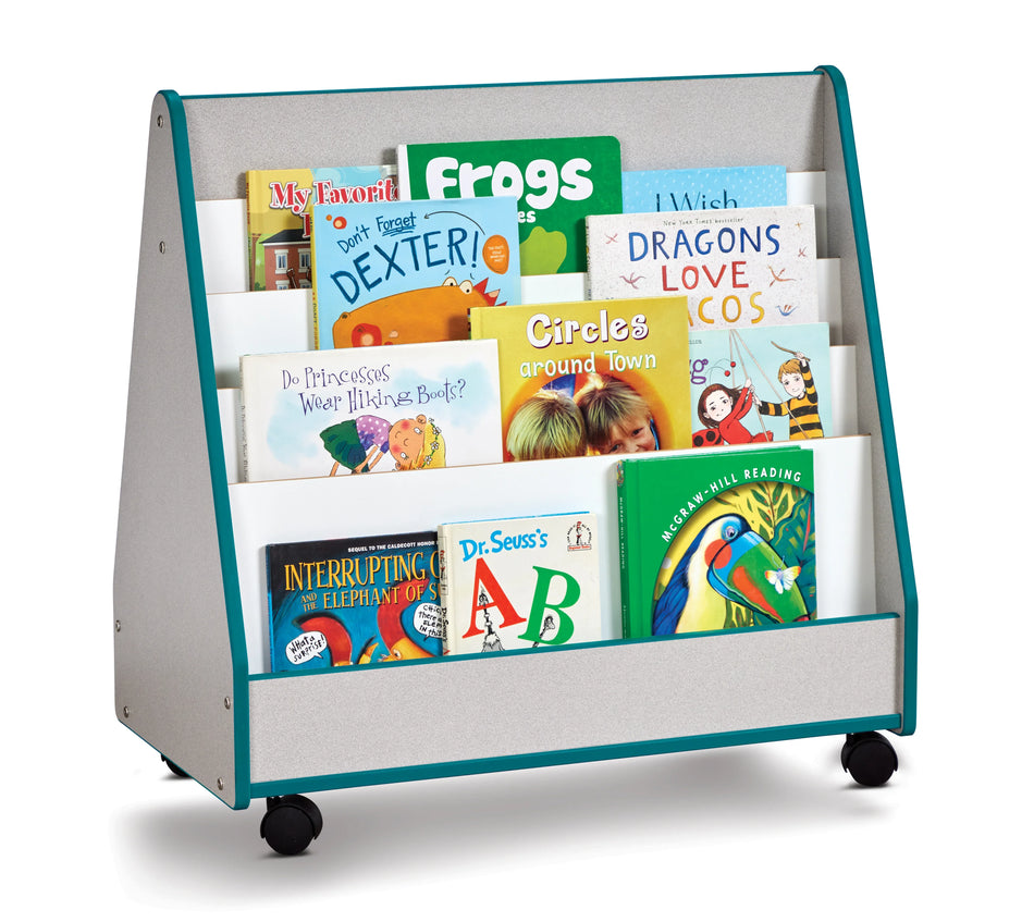 Rainbow Accents® Double Sided Pick-a-Book Stand - Mobile - Teal