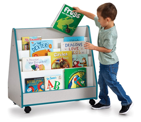 Rainbow Accents® Double Sided Pick-a-Book Stand - Mobile - Teal