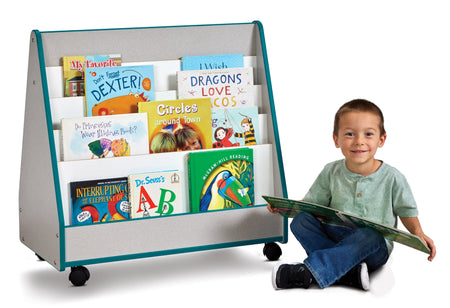 Rainbow Accents® Double Sided Pick-a-Book Stand - Mobile - Teal