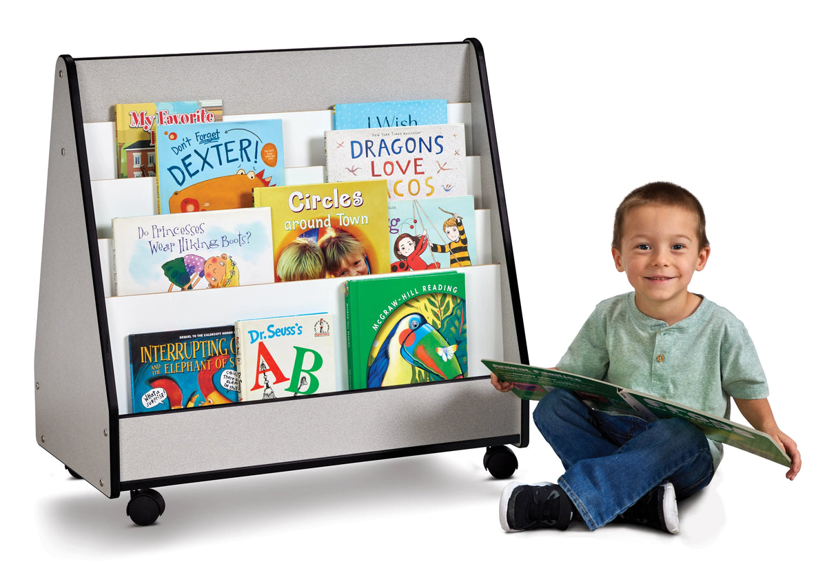 Rainbow Accents® Double Sided Pick-a-Book Stand - Mobile - Black