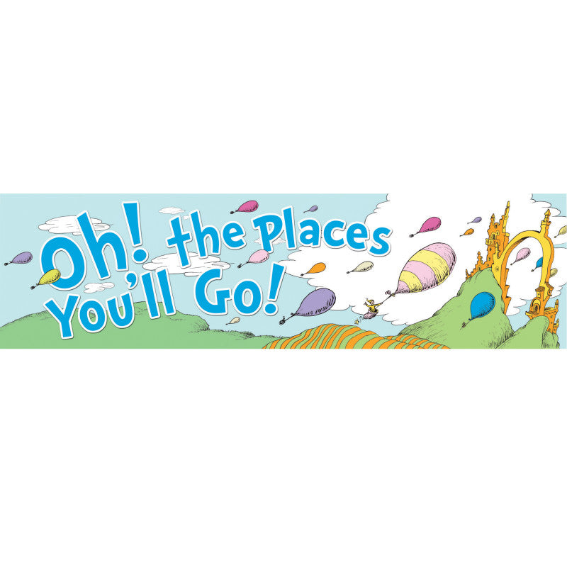 Dr. Seuss&trade; Oh the Places Balloons Classroom Banner