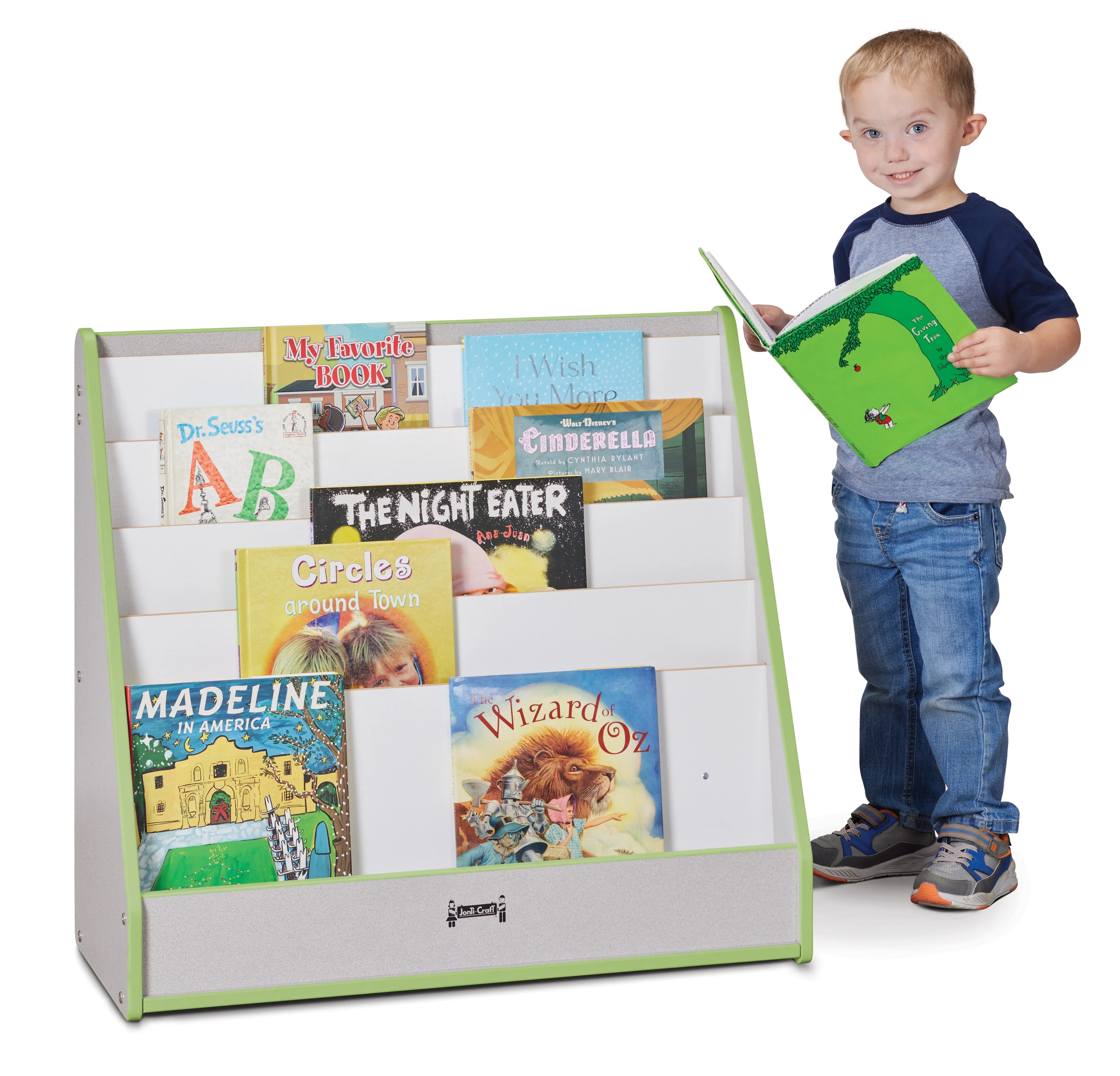 Rainbow Accents® Flushback Pick-a-Book Stand - Key Lime Green