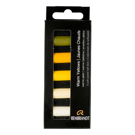Soft Pastels Micro Sets, 5 Half Sticks, Warm Yellows
