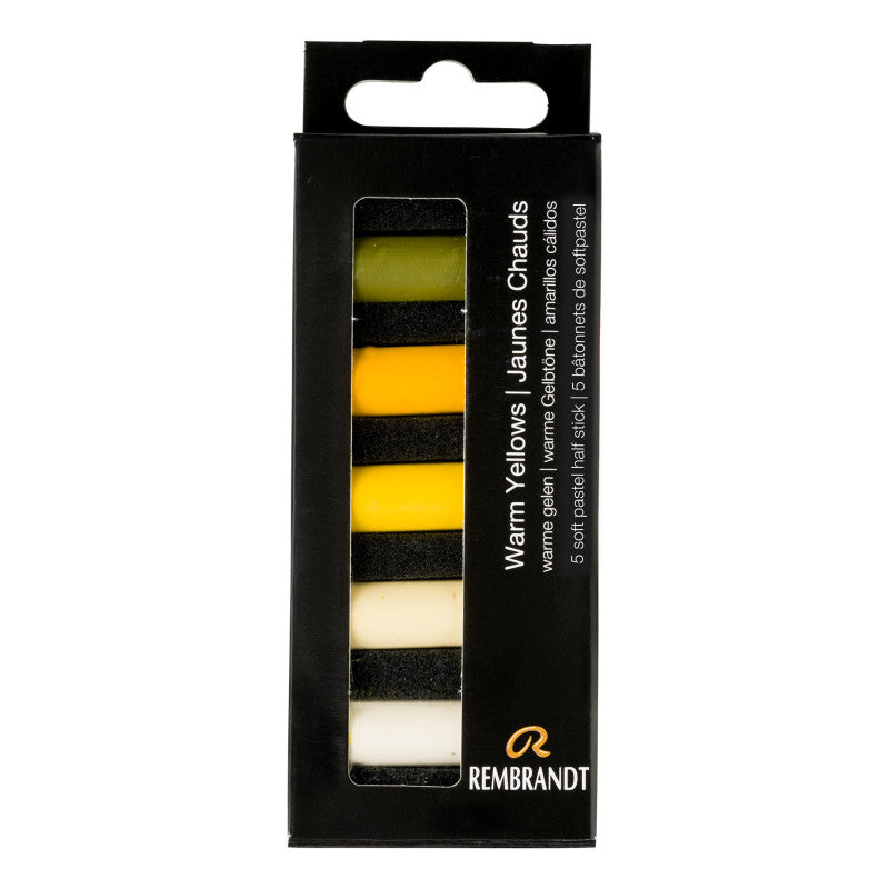 Soft Pastels Micro Sets, 5 Half Sticks, Warm Yellows