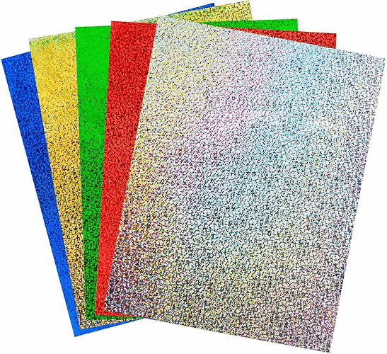 Hygloss Holographic Card stock Sparkle 8.5" x 11" 5 Sheets Multi