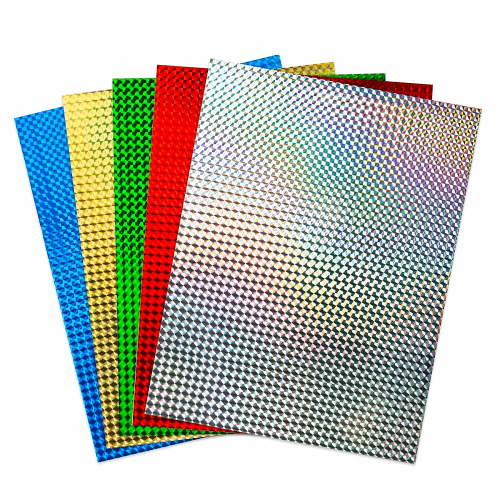 Hygloss Holographic Card stock Mosaic 8.5" x 11" 5 Sheets Multi