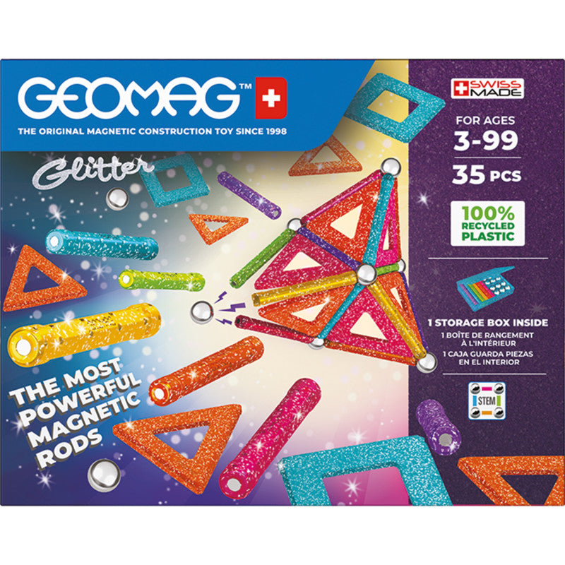 Glitter Magnetic Panels Building Set, 35 Pieces